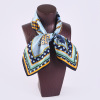 Silk crepe satin pocket square Pony pattern all-match silk scarf S108