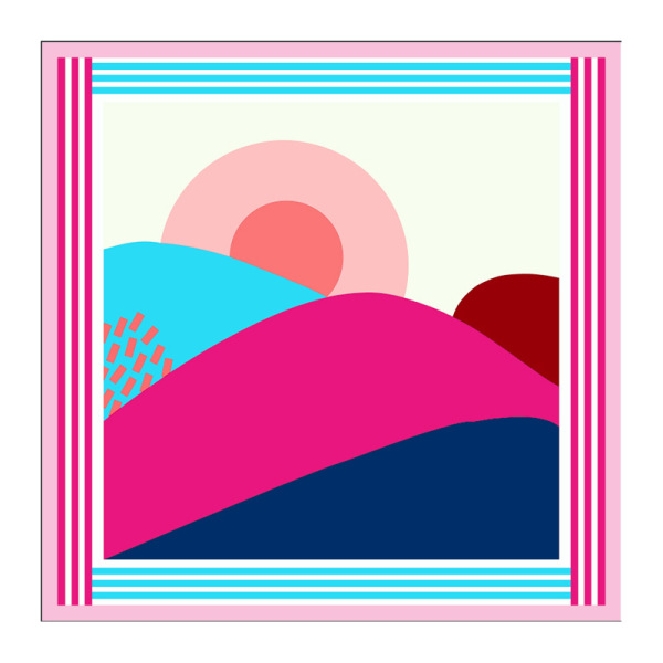 Simple and versatile mulberry silk scarf ins silk square scarf S110