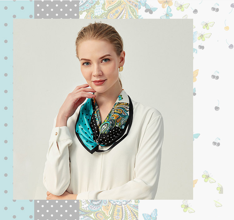 Summer beautiful silk scarf mulberry silk square scarf fashion headscarf S102