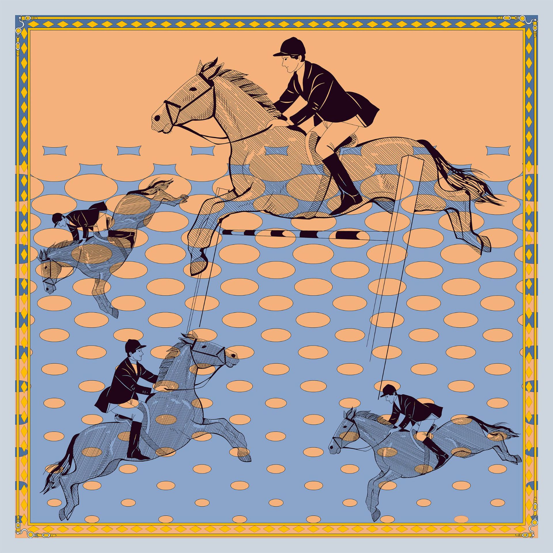 Women's Spring Silk Square Scarf Mulberry Silk Professional Silk Scarf S116