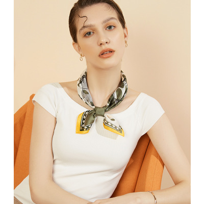 Women's Spring Silk Square Scarf Mulberry Silk Professional Silk Scarf S116