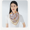 Double-sided professional printed mulberry silk scarf S134