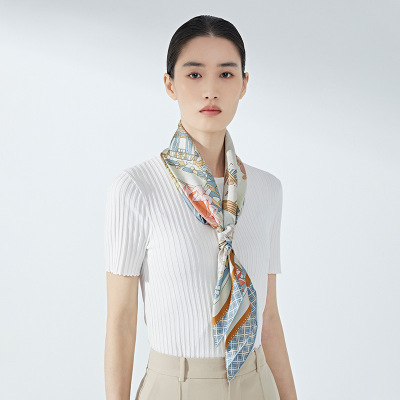 Double-sided silk ladies' large square scarf S133