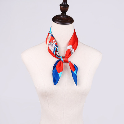 Fashionable and versatile silk small square scarf S142