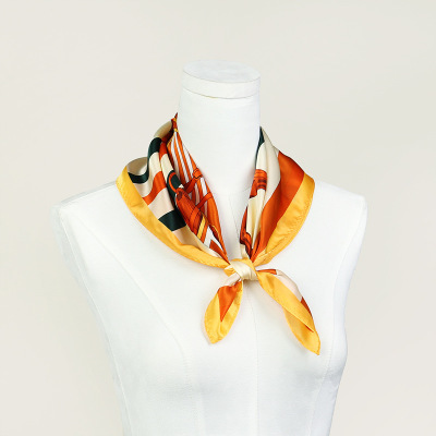 Fashionable and versatile silk small square scarf S142