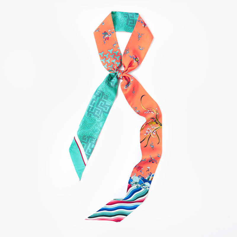 Silk all-match fine silk scarf small ribbon S129