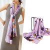 Twill silk abstract long scarf high-end silk gift S138