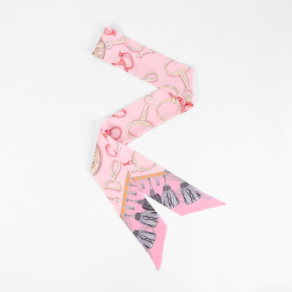 Versatile narrow long silk scarf bag S126