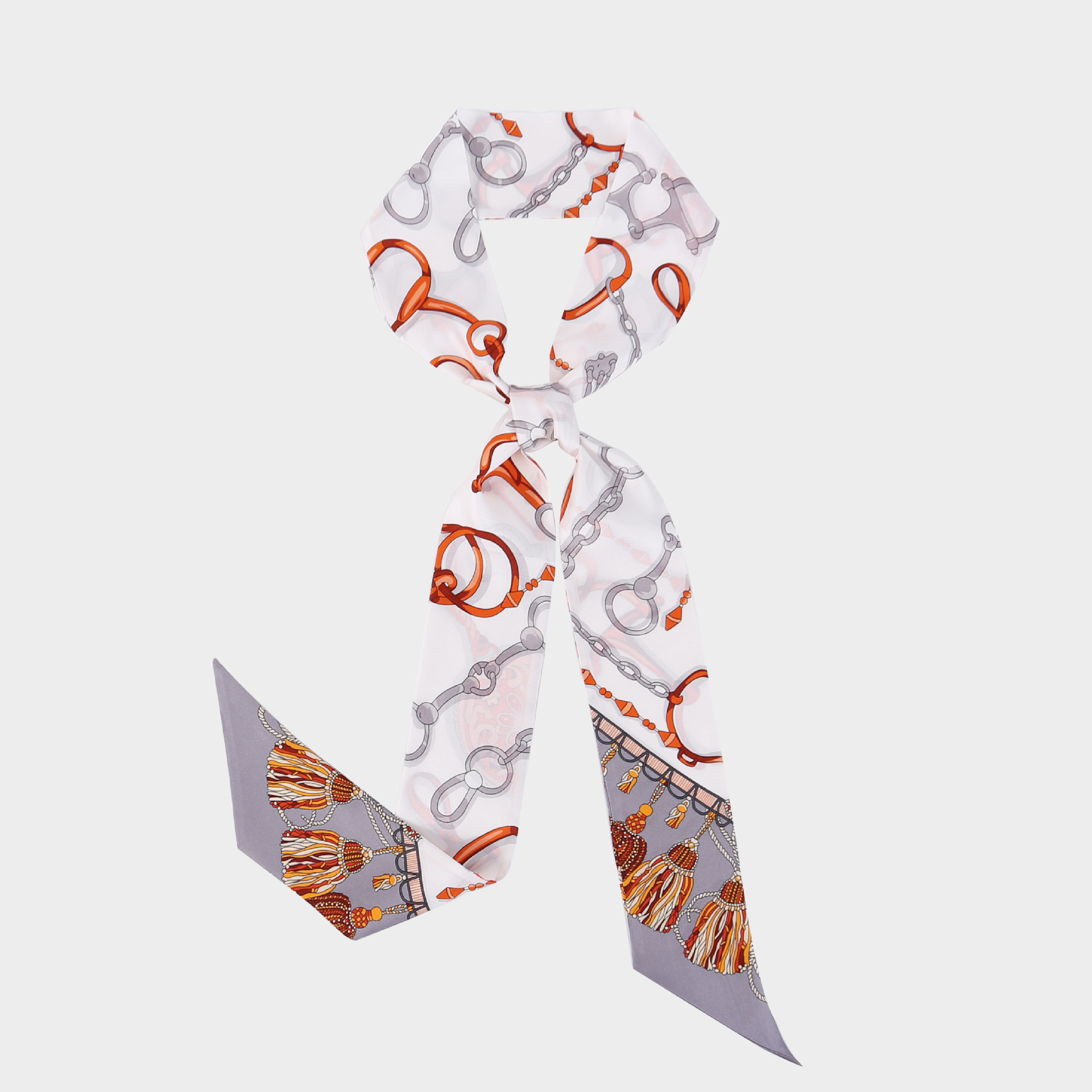 Versatile narrow long silk scarf bag S126