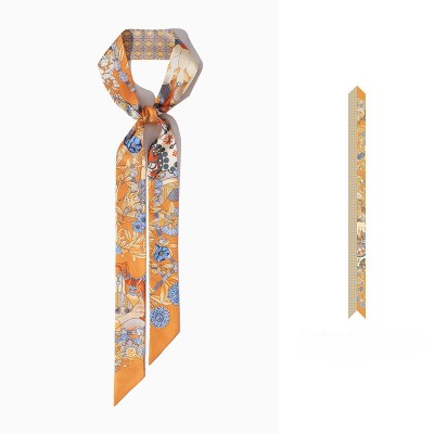 Women's new style small silk scarf with ribbon S125