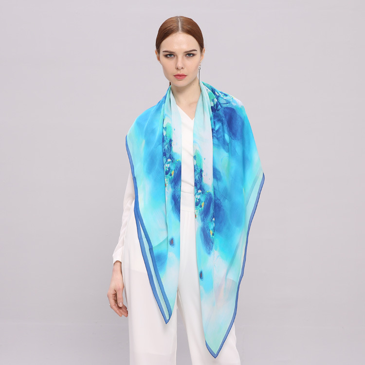 Popular gradient silk scarf S150