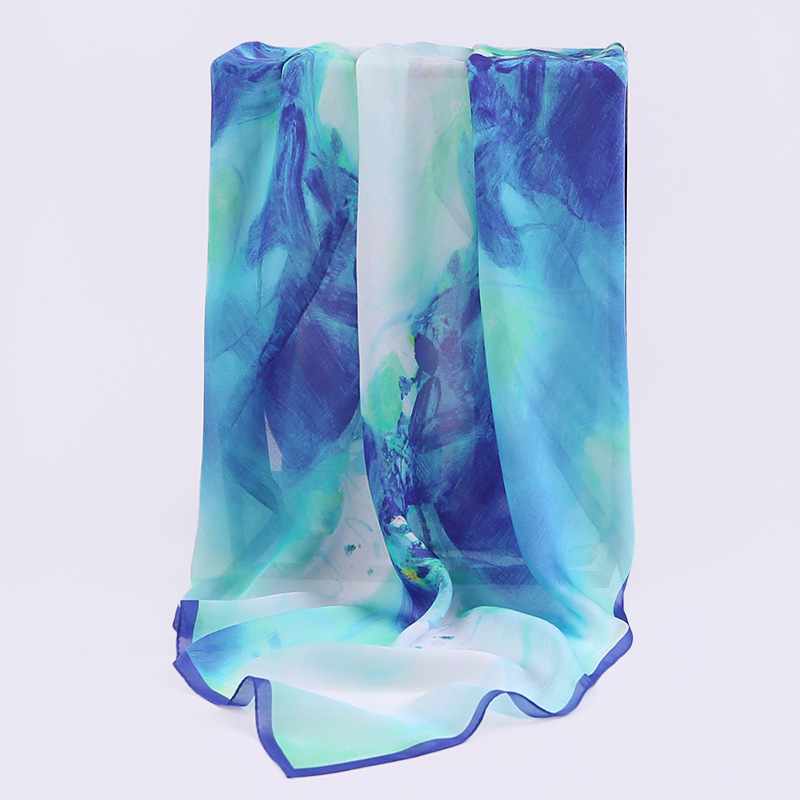 Popular gradient silk scarf S150