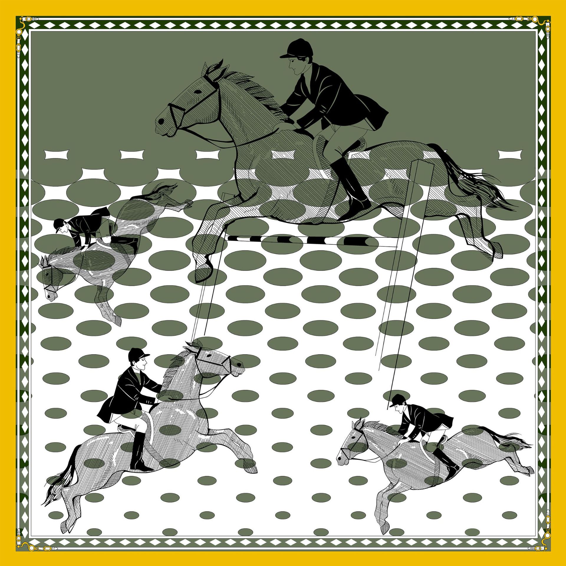 Women's professional silk scarf S146