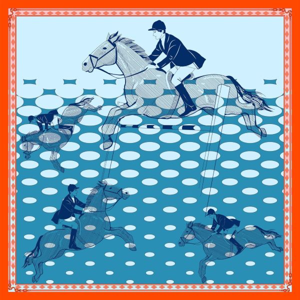 Women's professional silk scarf S146